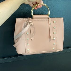 Pink pearl purse